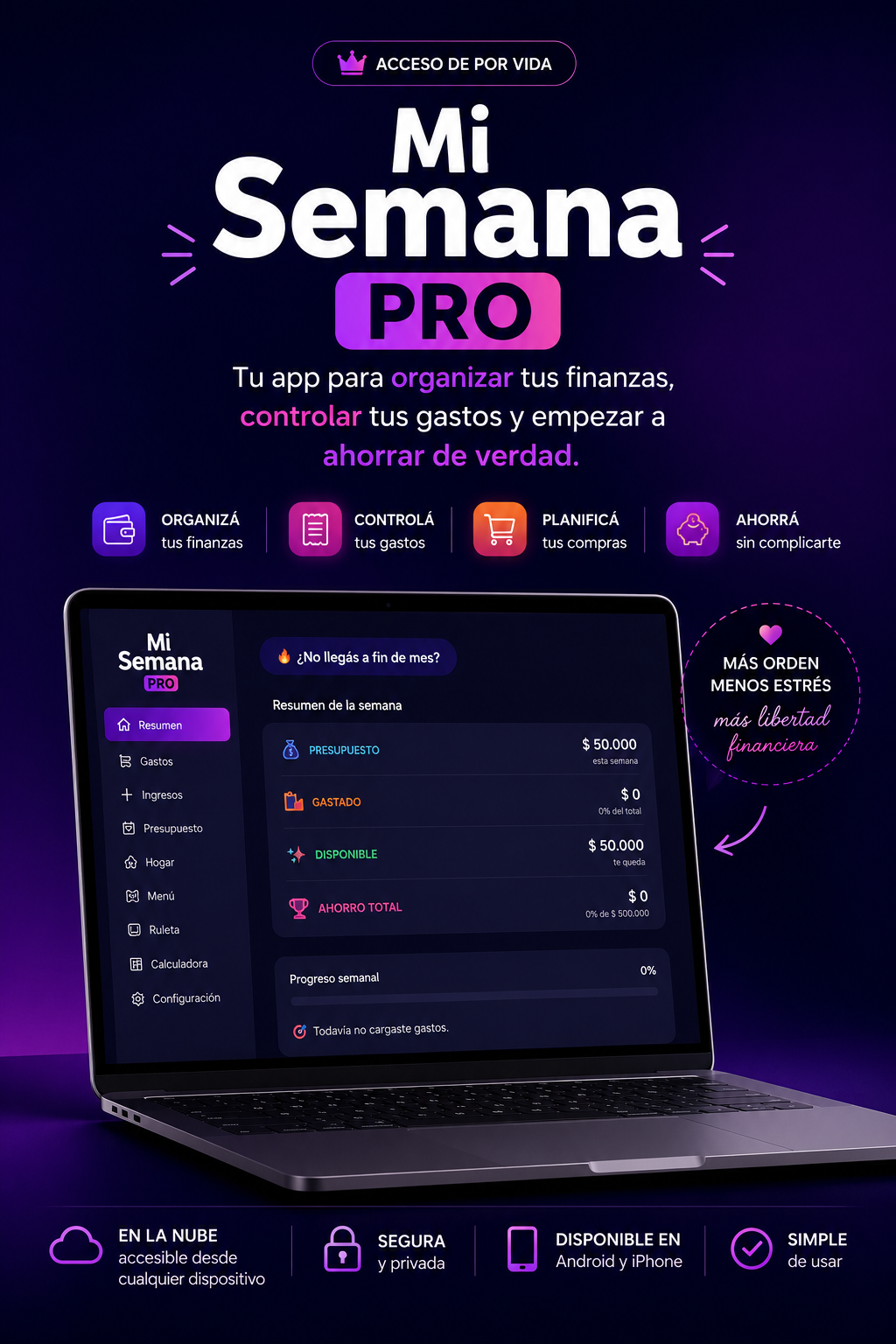 Mi semana PRO-Organizador financiero